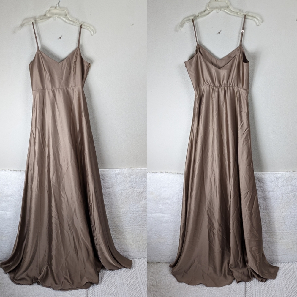Show Me Your Mumu Faith Maxi Dress Womens Small Dune Luxe Satin - Picture 16 of 16